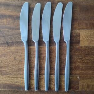 5 Dansk Variation V Dinner Knives 8 1/2 Finland Japan Germany Stainless Flatware